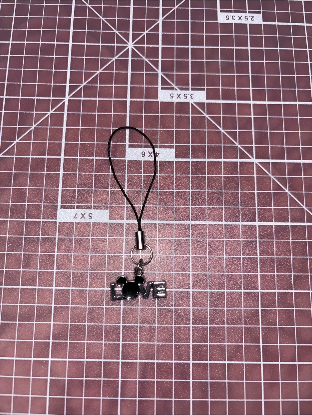 Handmade Mickey Ears “LOVE” Phone Charm